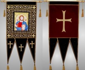 Хоругви вышитые а/м вышитые иконы №2 Спас