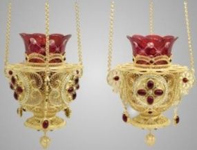 Лампада филигранная №18 / золочение