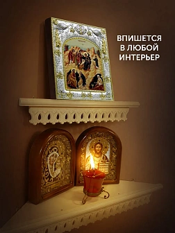 Икона Рождество Христово в ризе, 18х14 см