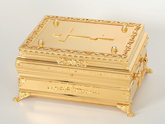 Ковчег для частиц святых мощей №11а золочение эмаль камни