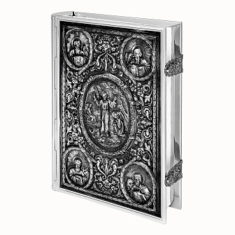 Евангелие 470*330 напрестольное №10 крышки серебрение чернение