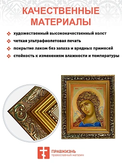 Икона Гавриил Архангел Ангел Златые Власы, узкая рамка 17,5х20,5х2 см 1136