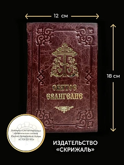 Подарочный набор книг в кожаном переплете: Евангелие 09.35 и Молитвослов малый 06.05 цвет бордовый