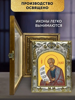 Икона Гедеон Пророк в ризе и деревянном киоте, 26х22 см