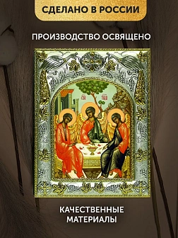 Икона Святая Троица в ризе, 18х14 см