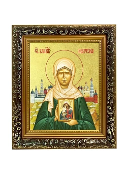 Икона "Матрона Московская", св. блаж., с золочением поталью, 10041-УЛ