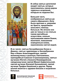 Икона СОБОР Святых Целителей (МЕШКОВИНА)