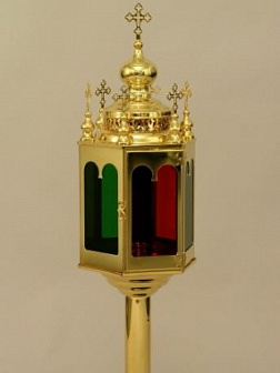 Фонарь пасхальный 7-главый золоченый