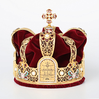 Венцы венчальные №4 / пара / филигрань, эмаль / золочение