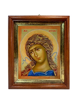 Икона Гавриил Архангел Ангел Златые Власы в киоте 18х21х4 см 1136