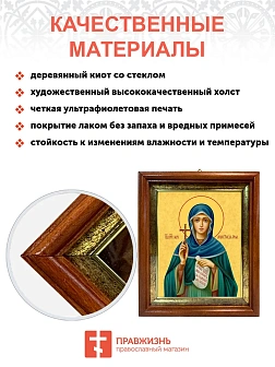 Икона Анастасия Римляныня преподобномученица в киоте 18х21х4 см 381