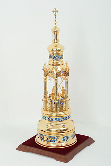 Дарохранительница № 8а золочение эмаль камни Дарохранительница № 8а золочение эмаль камни