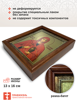 Икона Анастасия Узорешительница великомученица с золочением 18х21х4 см