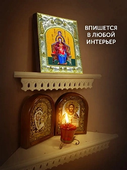 Икона Божия Матерь со сродницами в ризе, 18х14 см