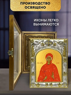 Икона Алла Готфская в ризе и деревянном киоте, 26х22 см