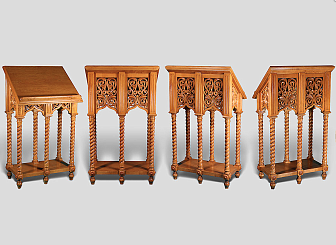 Аналой ''Греческий двойной'' выносной с витыми ножками, резной