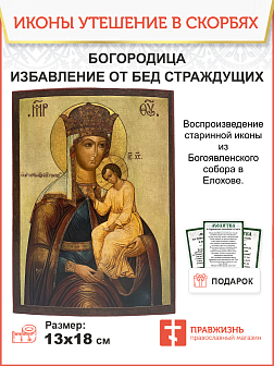 Икона Избавление от бед страждущих Божия Матерь, РУЧНАЯ РАБОТА