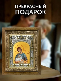 Икона Авель Праотец в ризе и деревянном киоте, 26х22 см