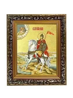 Икона "Александр Невский", св. блгв. кн., с золочением поталью, 09002-УЛ Икона "Александр Невский", св. блгв. кн., с золочением поталью, 09002-УЛ