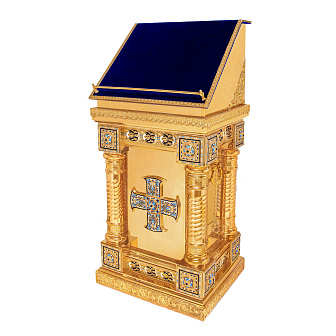 Подставка под икону №2 золочение эмаль камни