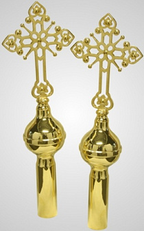 Оглавие на хоругви золочение / пара