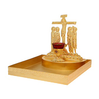 Крышка панихидного стола под песок золочение