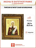 Икона "Таисия Египетская", св. блж., с золочением поталью, 10Т1-УЛ