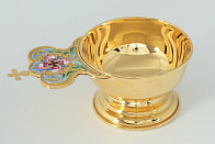 Ковш для теплоты №2 филигрань, эмаль, роспись / золочение