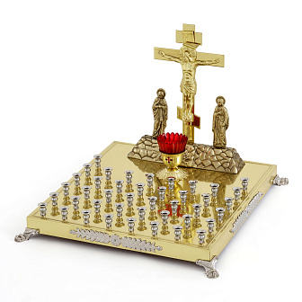 Крышка панихидного стола 42 свечи никелирование