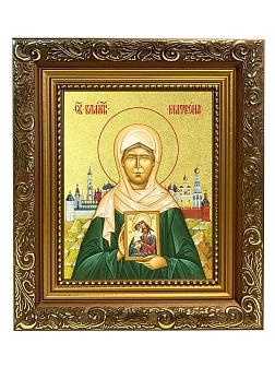 Икона "Матрона Московская", св. блаж., с золочением поталью, 10041-УЛ