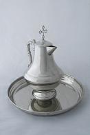 Кувшин для омовения с подносом никель Кувшин для омовения с подносом никель