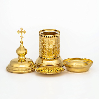 Сосуд для преждеосвященных даров золочение