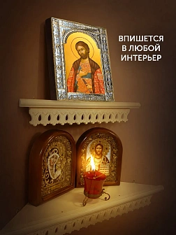 Икона Александр Невский в ризе, 18x24 см
