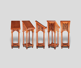 Аналой ''Греческий одинарный'' выносной с витыми ножками, резной