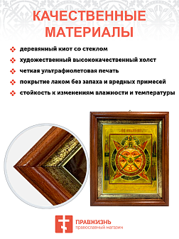 Икона Всевидящее Око Божие на холсте в киоте 1114 Икона Всевидящее Око Божие на холсте в киоте 1114