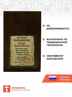Икона Пресвятая Богородица Живоносный Источник дерево 15х24 см