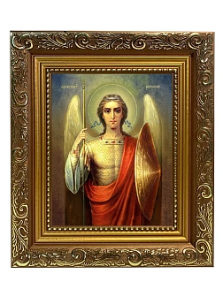 Икона складень Михаил Архангел и Ангел Хранитель 19х22х7 см 105