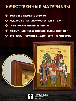 Икона собор Святых целителей и чудотворцев, деревянная рамка со стеклом 15х18х2 см 1133 Икона собор Святых целителей и чудотворцев, деревянная рамка со стеклом 15х18х2 см 1133