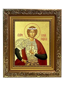 Икона "Георгий Победоносец", св. вмч., с золочением поталью, 09028-УЛ