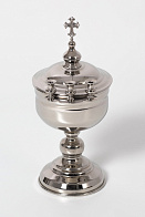 Чаша водосвятная №1 со светильниками никель Чаша водосвятная №1 со светильниками никель