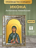 Икона Антонина Никейская в ризе, 18x24 см