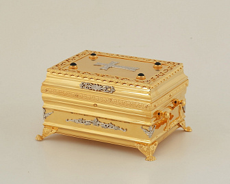 Ковчег для частиц святых мощей №14 камни золочение