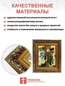 Икона "Видение св. преподобному Сергию Радонежскому" с золочением поталью, 09094-УЛ