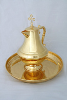 Кувшин для омовения с подносом золочение