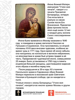 Икона Пресвятая Богородица Утоли Моя Печали дерево 17х24 см