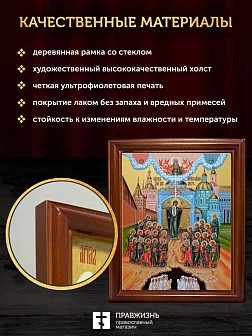 Икона Божьей Матери Непроходимая Дверь, деревянная рамка со стеклом 15х18х2 см 1106