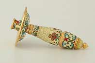 Подсвечник ручной филигрань, эмаль, роспись / золочение Подсвечник ручной филигрань, эмаль, роспись / золочение