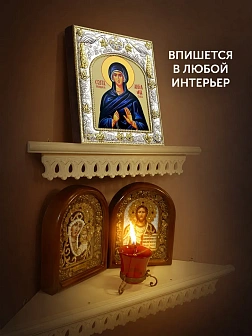 Икона Ангелина Сербская в ризе, 18х14 см