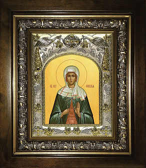 Икона освященная "Фивея, Вивея Едесская", в киоте 20x24 см