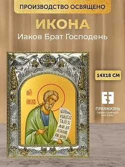 Икона Иаков Брат Господень в ризе, 18х14 см